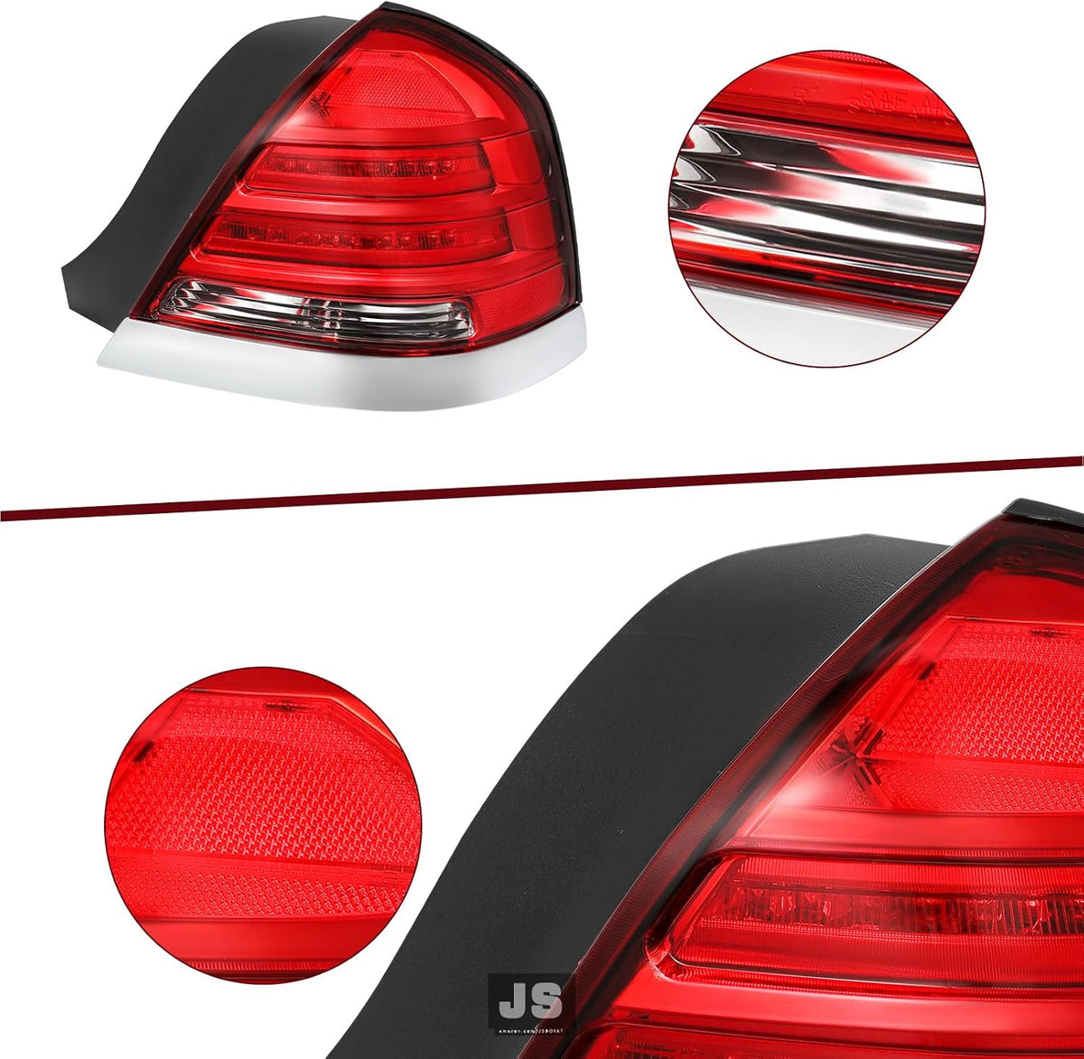 JSBOYAT LED Tail Light Assembly for 1998-2011 Ford Crown Victoria Tail Lamp