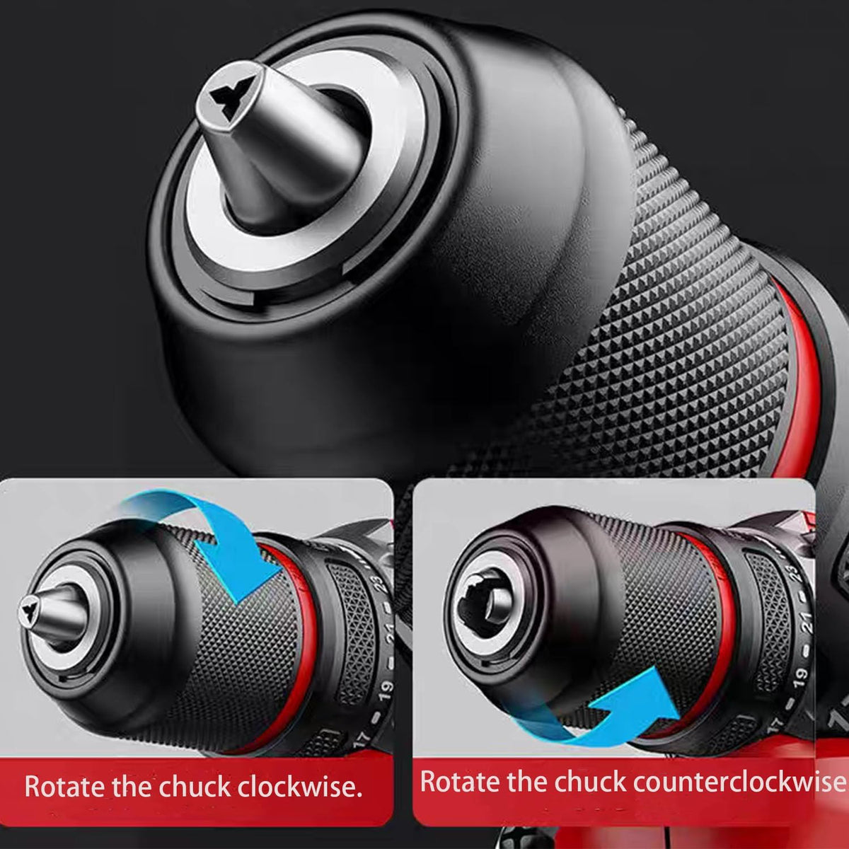Keyless Drill Chuck for Milwaukee M18: 1/2-20UNF Mount, 1.5-13mm Clamping, Self-Tighten Fit Hand Drill/Impact Driver