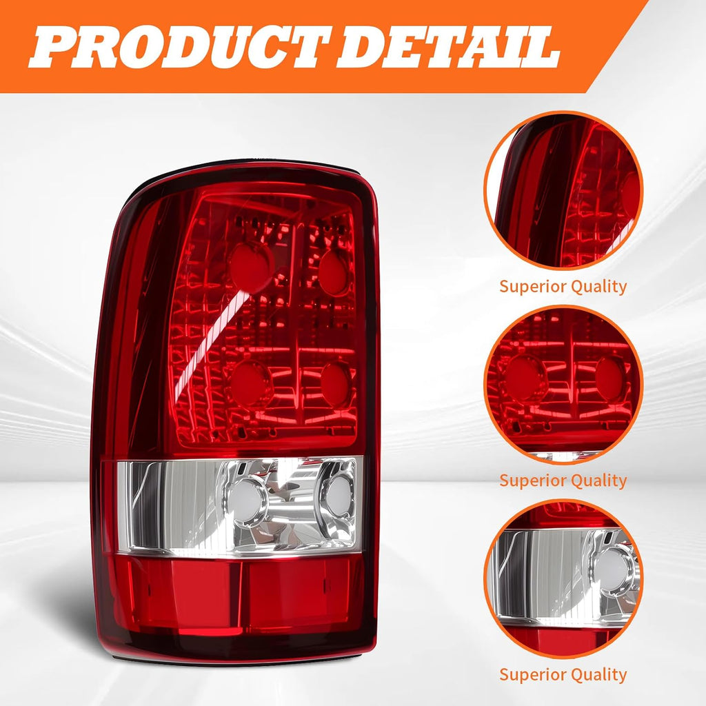 Red Tail Lights Compatible With Suburban Tahoe Yukon 2000-2006