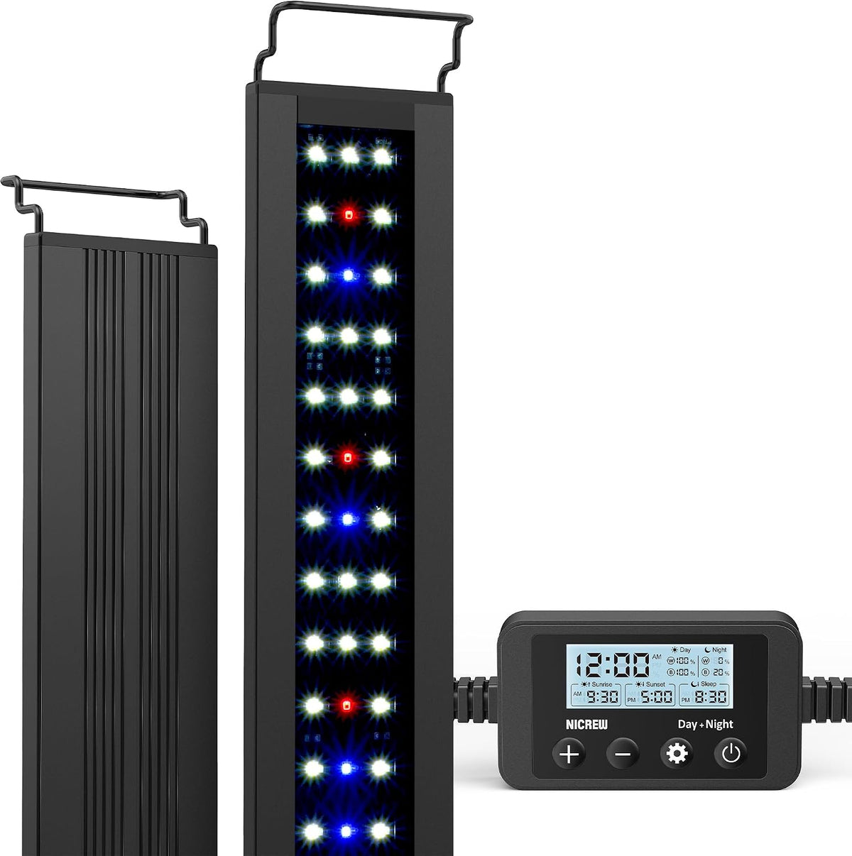 C10 Plant Aquarium Light, 18-24 in, 13W, Full Spectrum with Timer