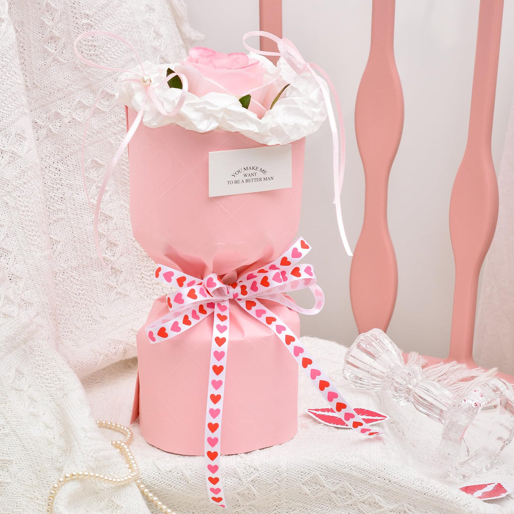 Valentines Day Ribbon Set, 3/8 in 2 Roll 20 Yd
