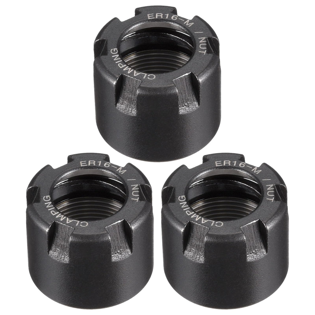 uxcell 3pcs Clamping ER16M(M19) Collet Clamping Nuts for CNC Milling Chuck Holder Lathe