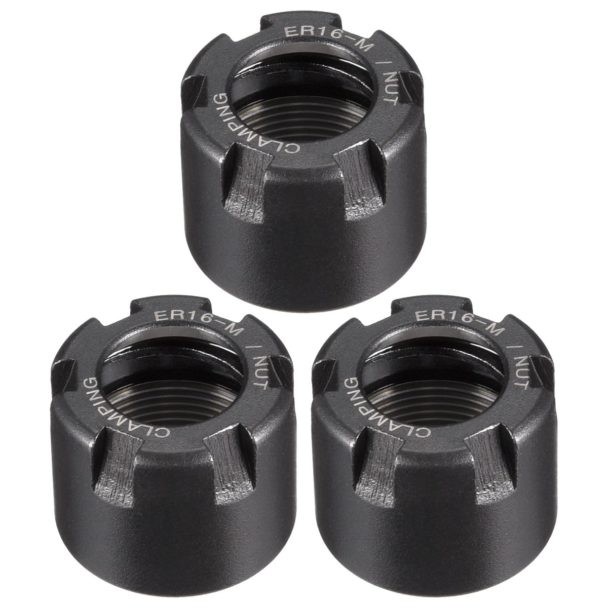 uxcell 3pcs Clamping ER16M(M19) Collet Clamping Nuts for CNC Milling Chuck Holder Lathe