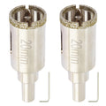 DaduoRi 3/4" Diamond Hole Saw with Pilot Bit, 3/4" Tile Drill Bits for Porcelain Tile, Granite, Ceramic, Marble, Glass, Stones, 1 3/8" Depth of Cut (20mm*2 PCS)