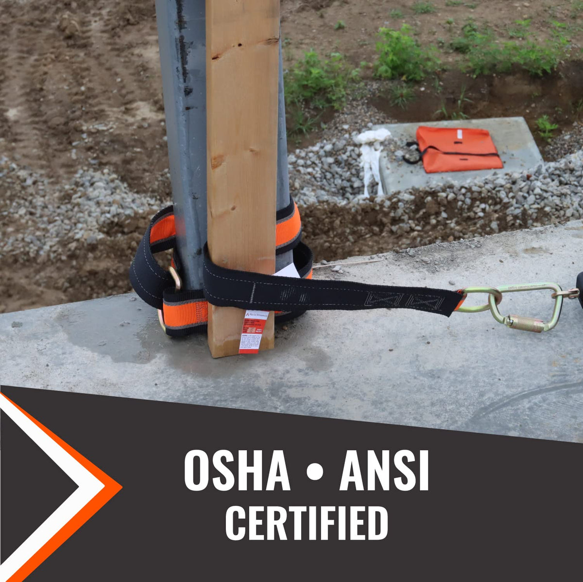 6' Cross Arm Safety Strap, Fall Protection Beam Anchor