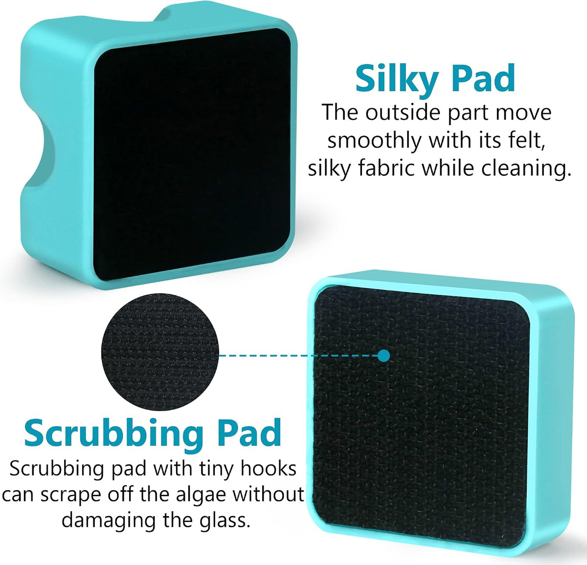 Magnetic Aquarium Fish Tank Glass Algae Scrapers Glass Cleaner Scrubber Clean [Compact, Scratch-Free, Non-Slip
