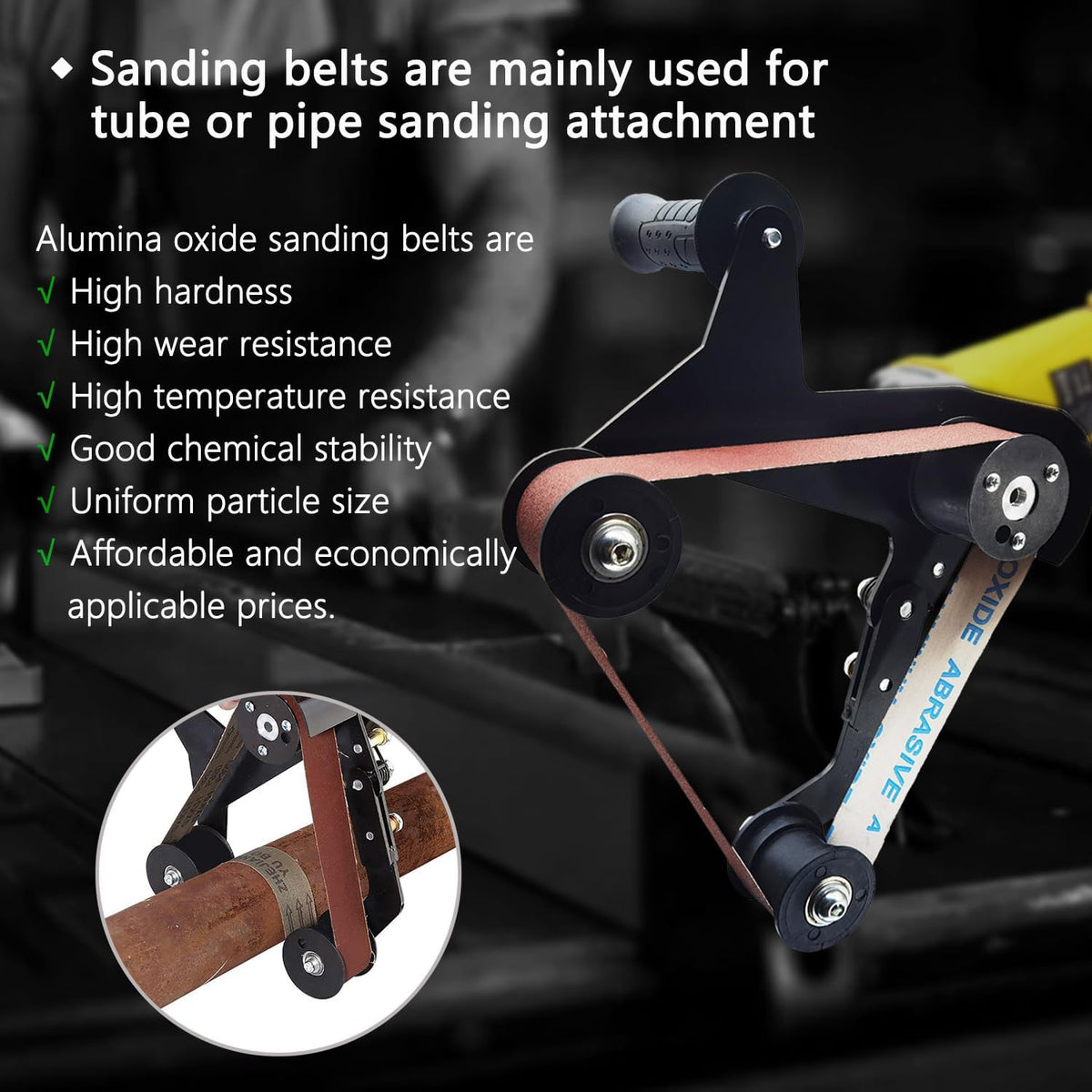20 Pcs 1-1/2 x 29 Inch Sanding Belts,4 Pcs Each of 60/120/240/400/600 Grits Sanding Belt for Pipe Sander Adapter,740 x 40 mm Sanding Belts for Pipe or Tube Sanding Attachment.