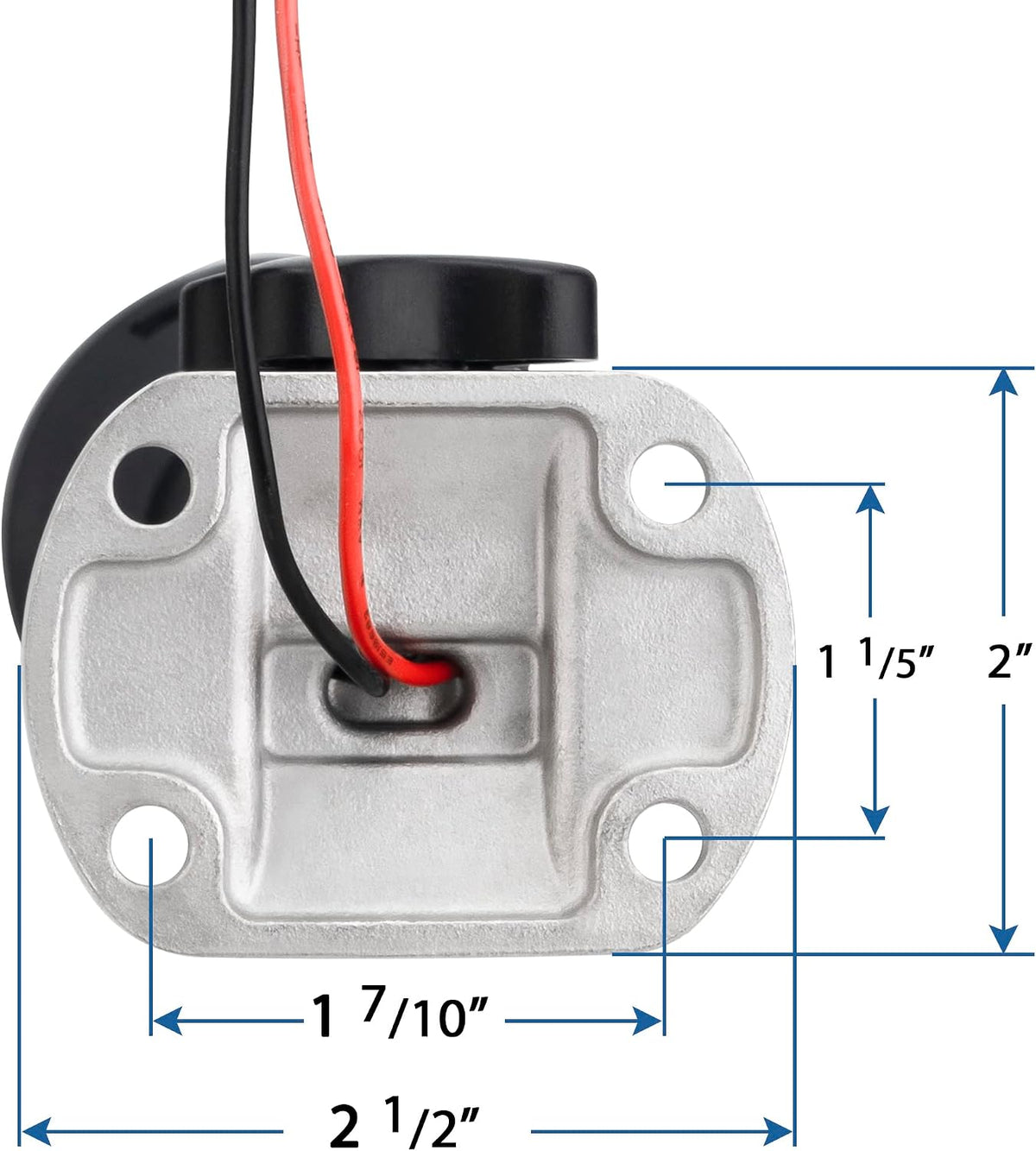 MARINE SYSTEM Made 3-NM LED Fold Down Boat Stern Light All Round 360° Boat Anchor Light for Pontoon and Fishing Boat, 12-24V (9" SS)