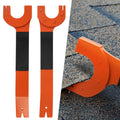 Pack of 2 Shingle Nail Puller - Safety Orange Ergonomic Comfort Grip & Roof Repair Tools - Magnetic Grip & Shingle