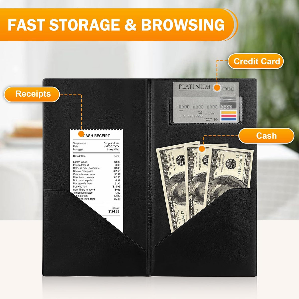 20 Pcs Server Books, Check Presenters for Restaurants
