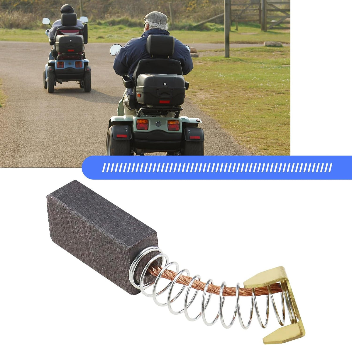 The Lord of the Tools 2 Pairs Carbon Brushes Compatible with Drive Envoy 4 6 8 Mobility Scooter Replacement Motor Brushes 22x11x7mm/ 0.86x0.43x0.27inch