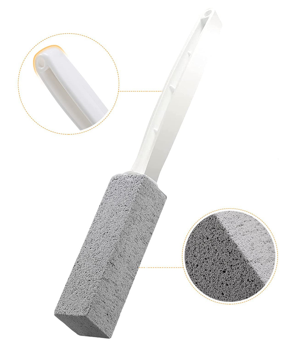 2 Pack Pumice Stone Toilet Cleaner with Handle, Hard Water Remove