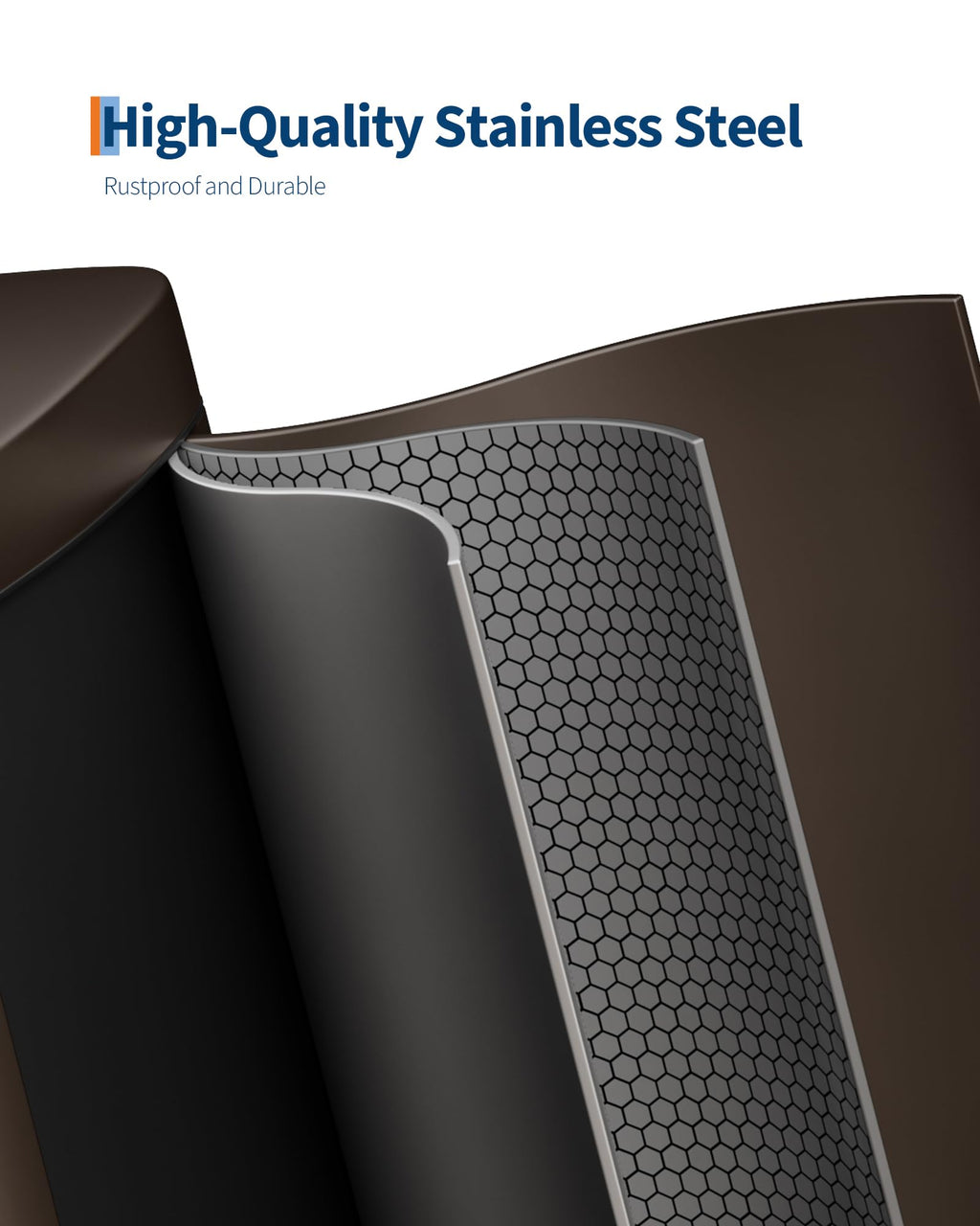 Stainless Steel Kitchen Trash Can, 13 Gal / 50 L Step-On Garbage Bin with Soft Close Lid, Large Rustproof Metal Trash