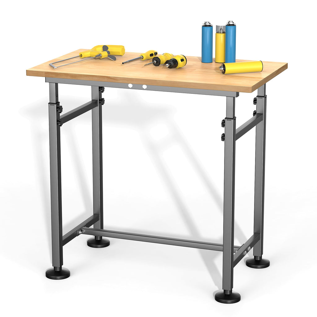 Workbench for Garage, 32"x18" Adjustable Height Work Table