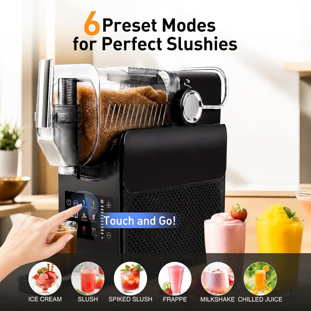 6-in-1 Slushie machine, Frozen drink & Soft serve ice cream maker, Slushy Machine for home with No ice needed |