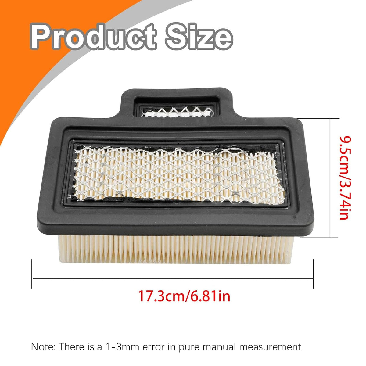 GMAPATS 2 Pcs 5200003062 Air Filters, Replacement for Wacker Neuson BS50-2 BS50-2i BS50-4 BS50-4AS BS60-2i BS60-4 BS60-4S BS60-4AS BS70-2i Replaces 5200007045 5200007044
