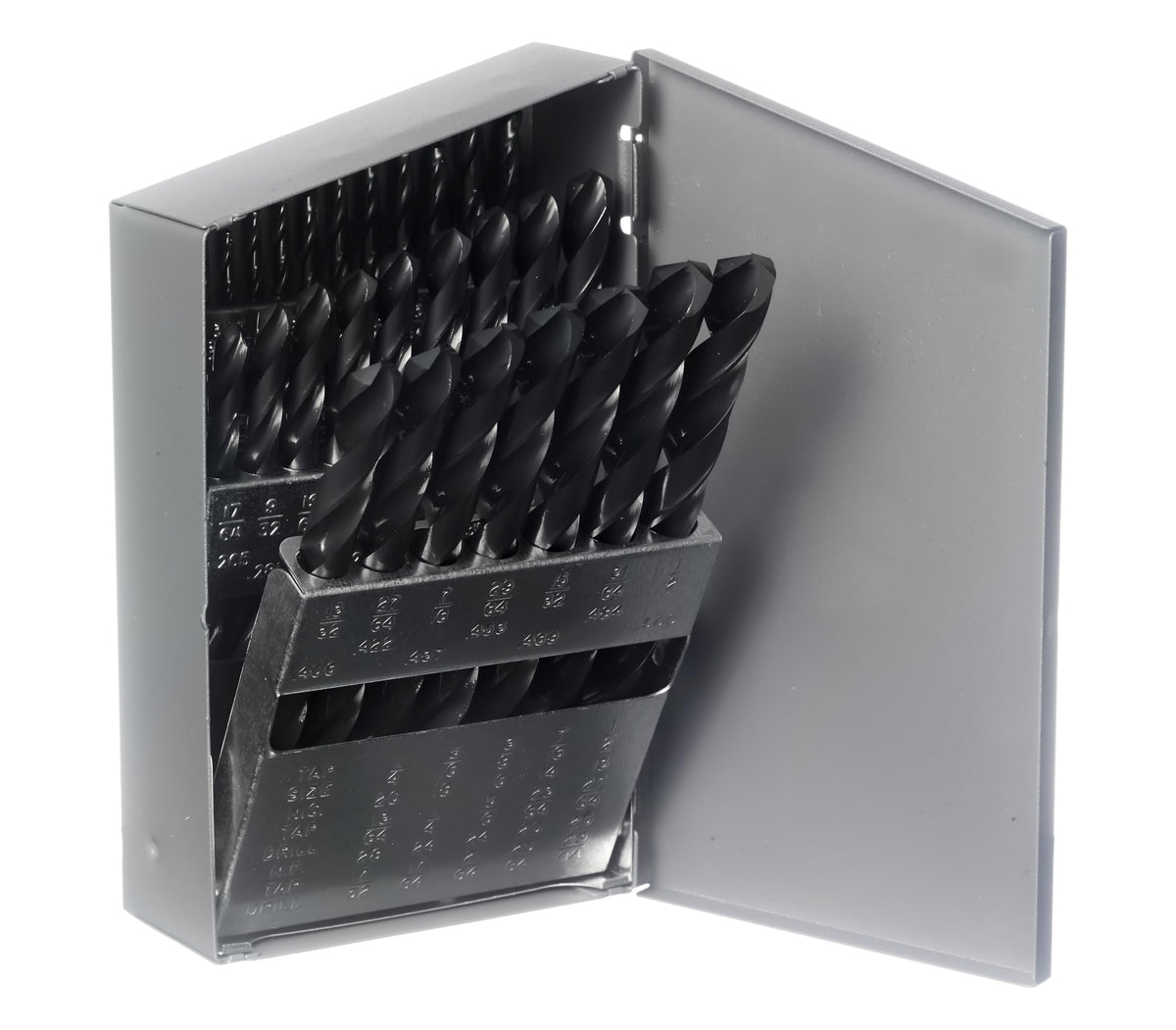 Champion Cutting Tool 29PC HSS Jobber Drill Bit Set - 118 Deg. Black Oxide Treated Contractor Series