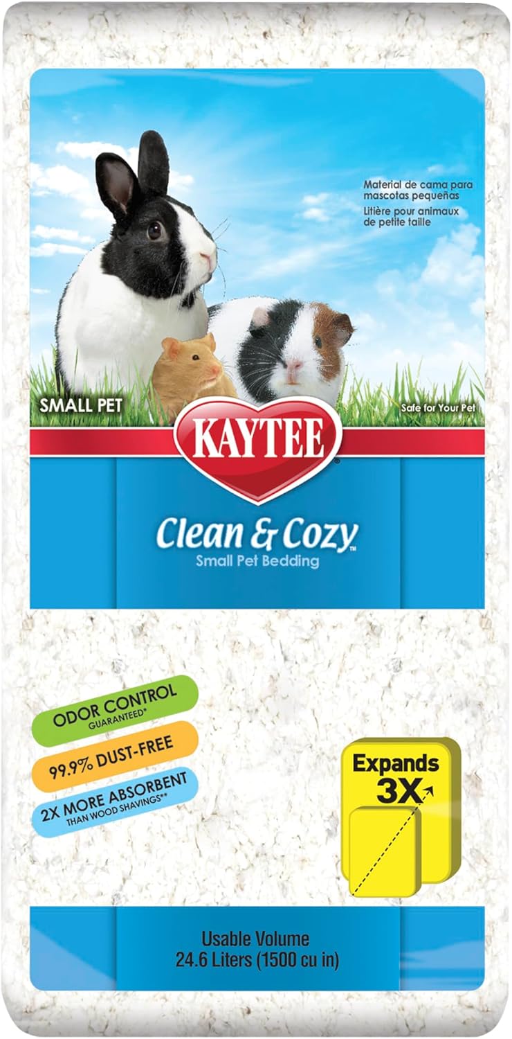 Clean & Cozy Paper Bedding for Small Animals, White, 24.6 Liters