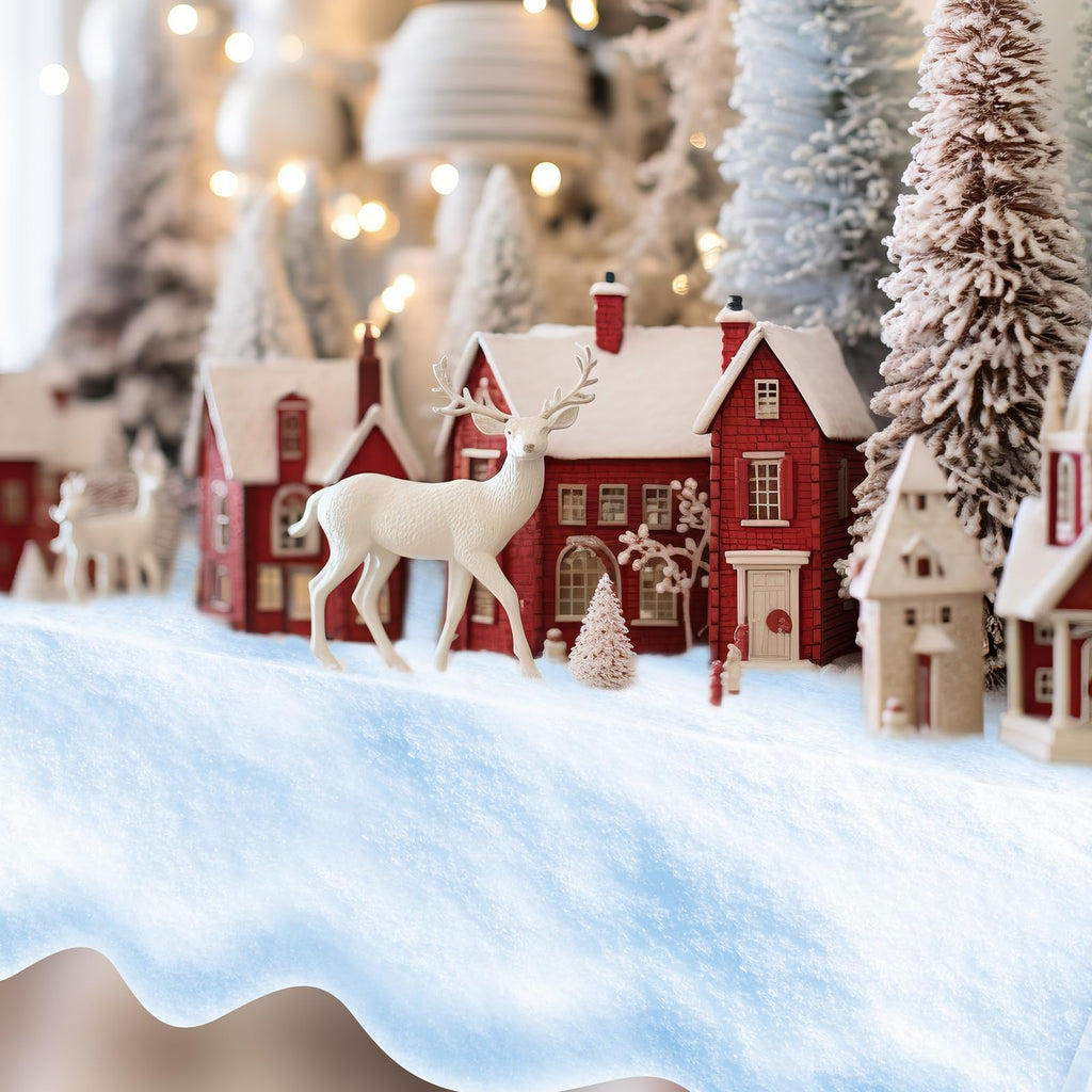 4 Pcs Winter Snowflake Ice Tablecloth for Party Decoration