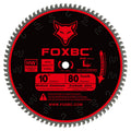 FOXBC 10-Inch Saw Blade 80-Tooth TCG for Aluminum and Non-Ferrous Metal & Plastic Cutting with 5/8-Inch Arbor