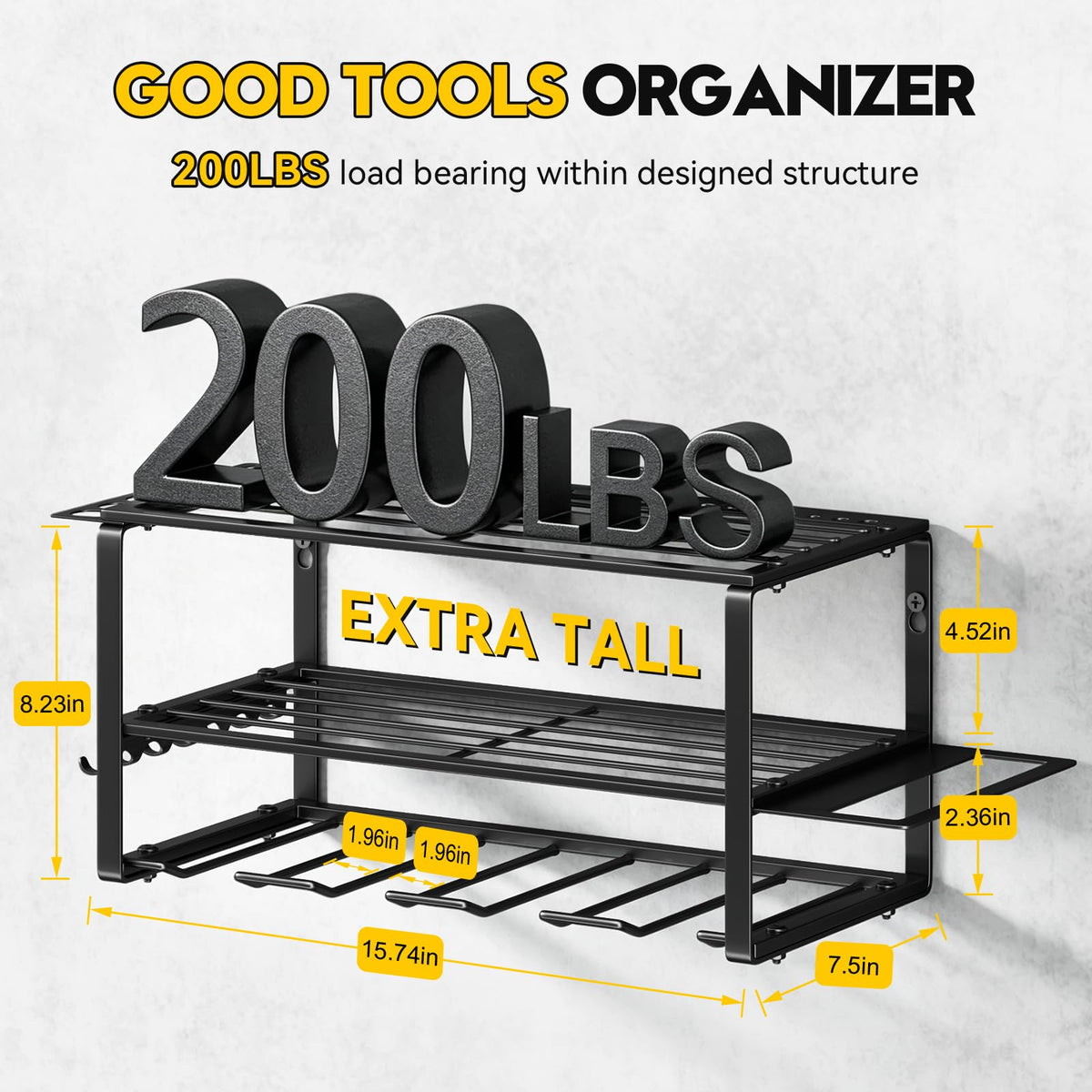 fanatato Power Tool Organizer Wall Mount Cordless Drill Holder