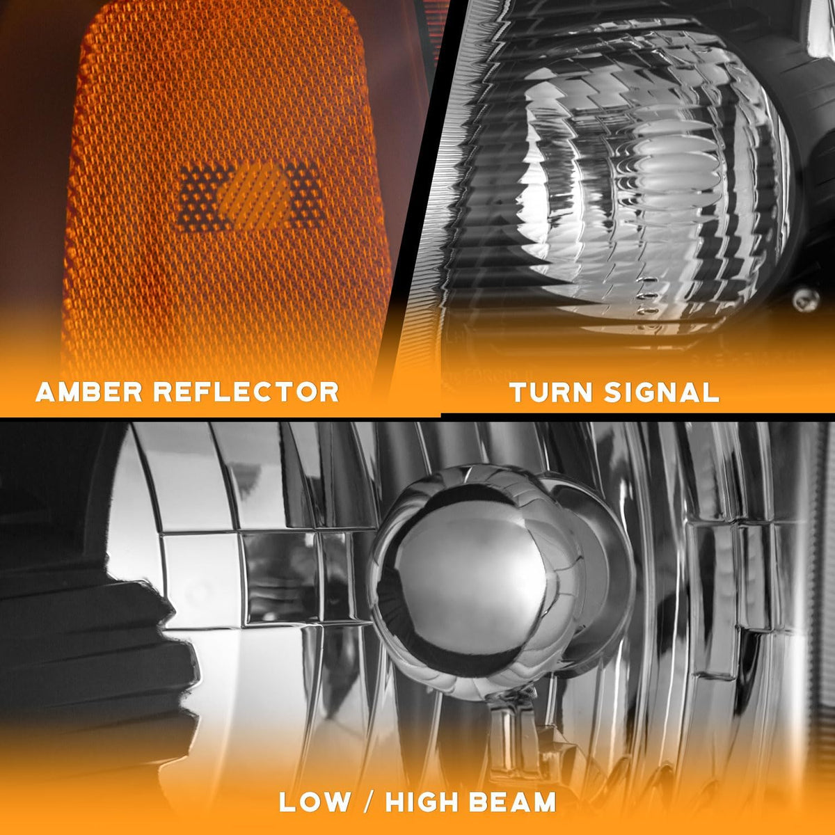 WEELMOTO Headlights for 01-11 Ford Ranger XL/XLT/Edge/Sport/FX4 Level II