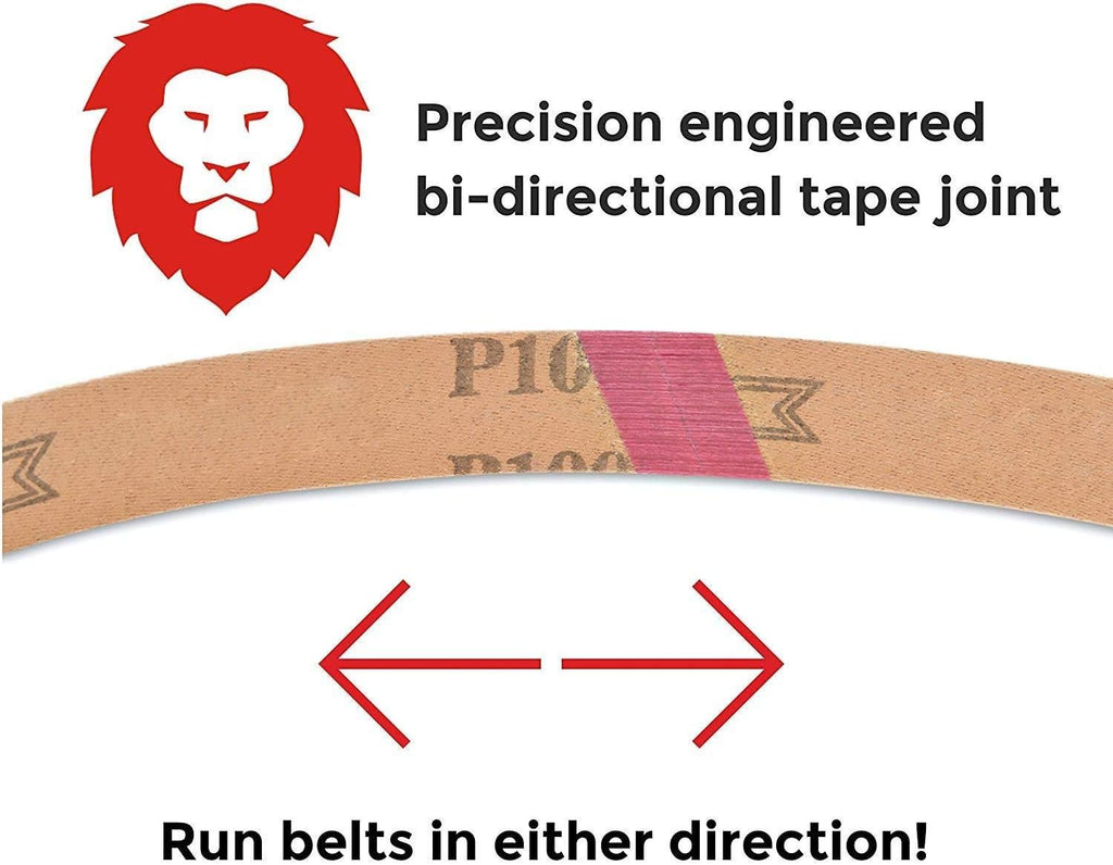 Red Label Abrasives 2 X 48 Inch 1000 Grit Silicon Carbide Sanding Belts, 6 Pack