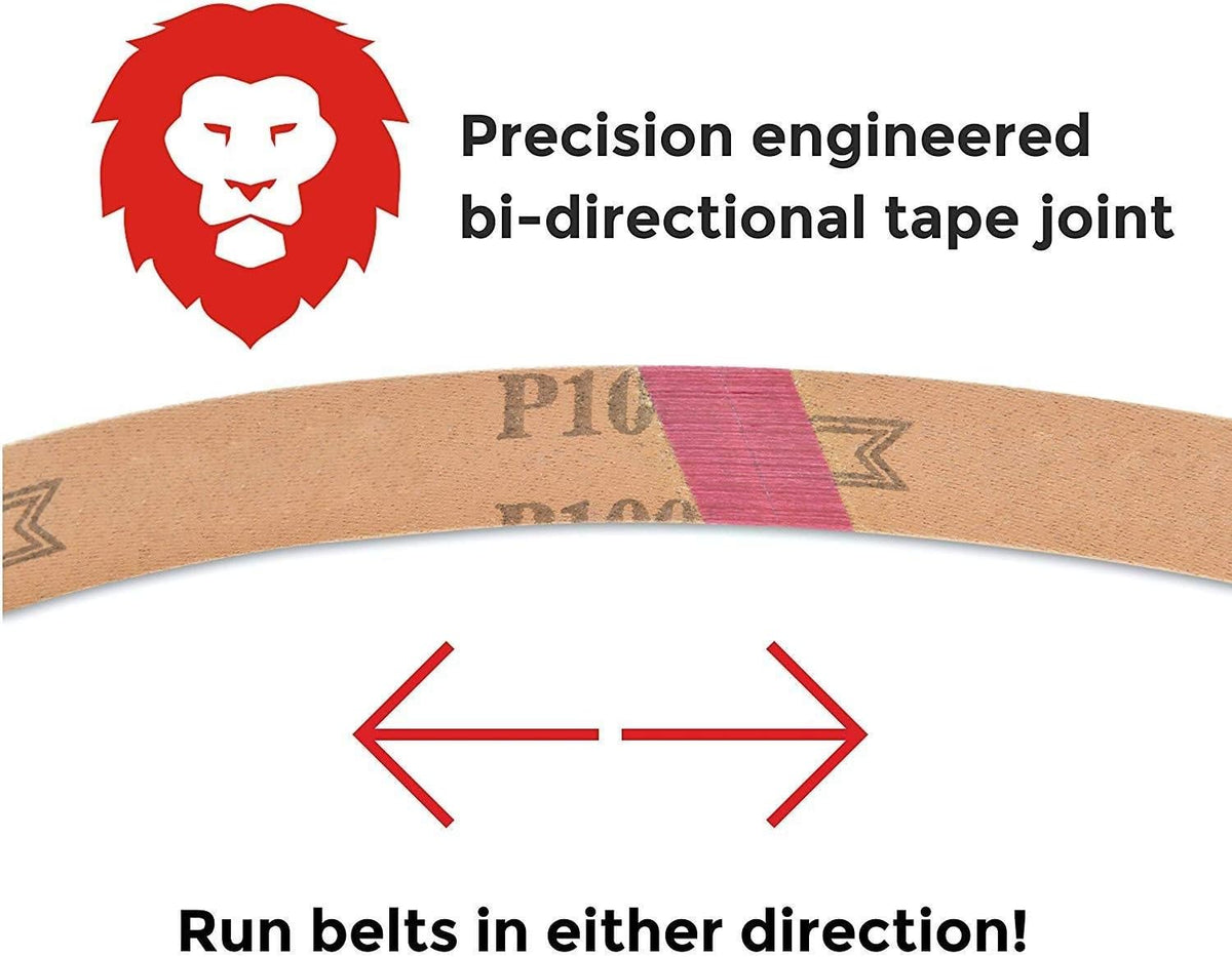 Red Label Abrasives 2 X 48 Inch 1000 Grit Silicon Carbide Sanding Belts, 6 Pack