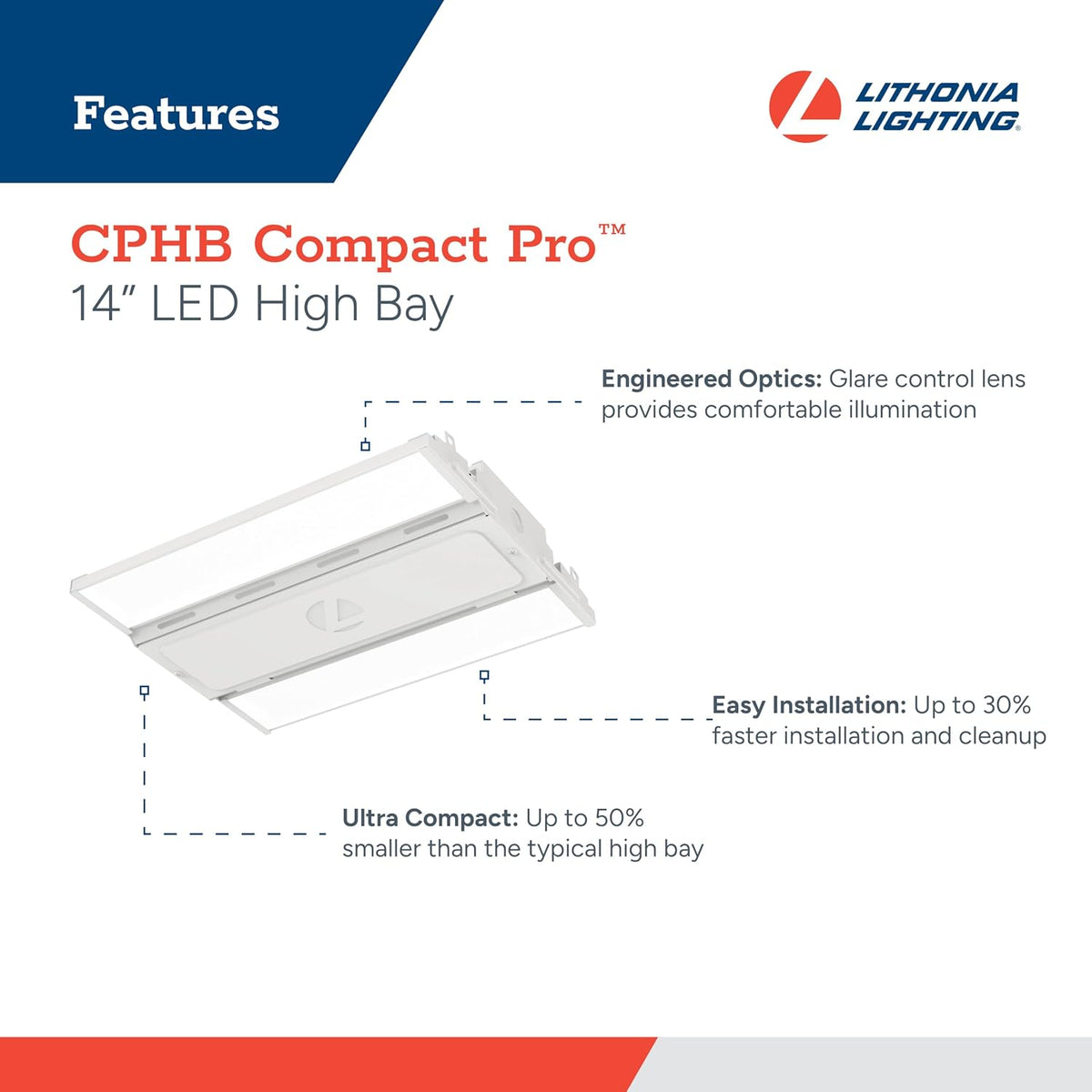 Lithonia Lighting Compact Pro LED High Bay Light 18000 Lumens 5000K MVOLT