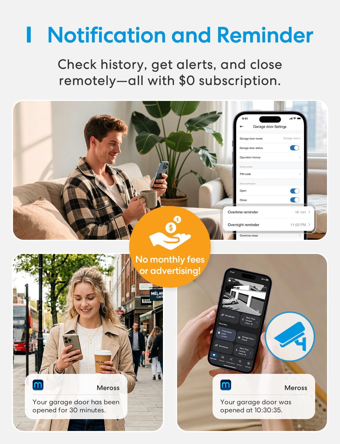 Smart Garage Door Opener Remote Compatible with Alexa and Google | App and Voice Control, Compatible with
