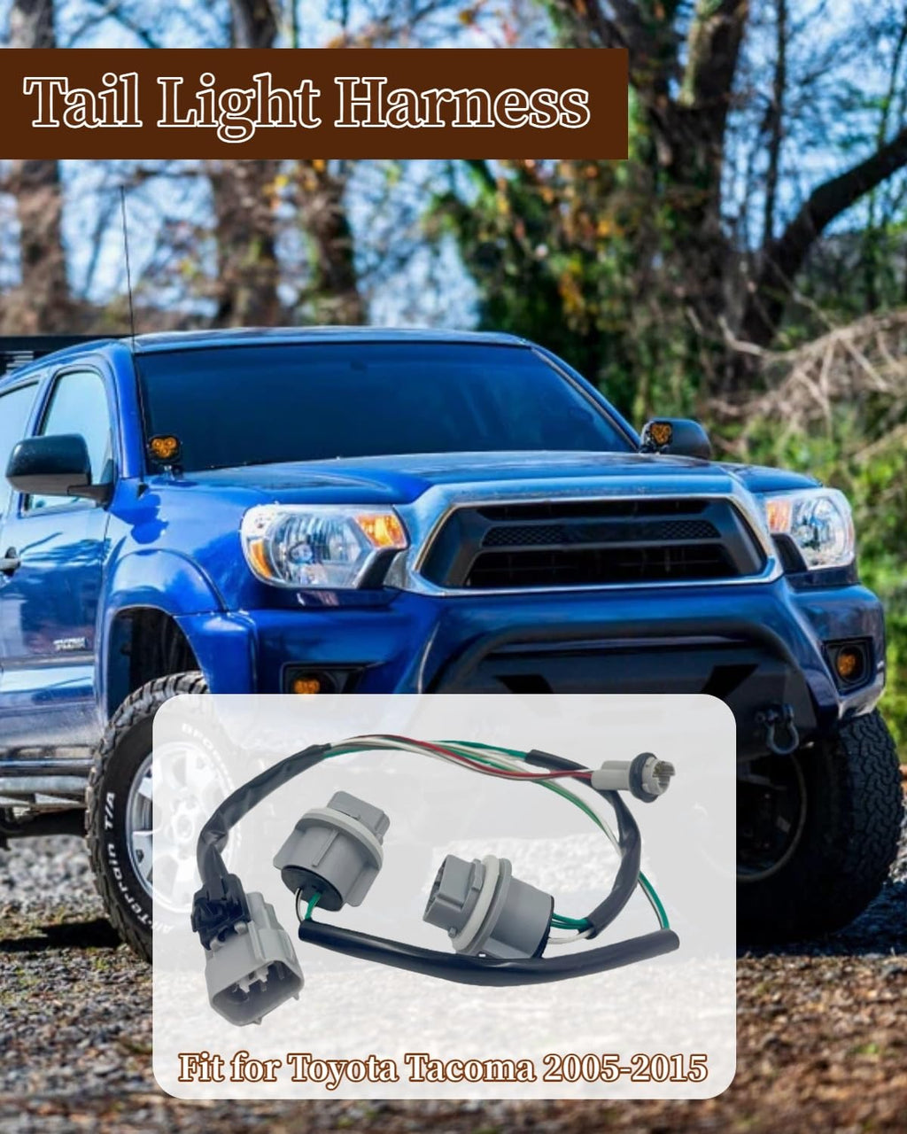 Moryzian Rear Tail Light Socket Harness Fit for Toyota Tacoma 2005-2015