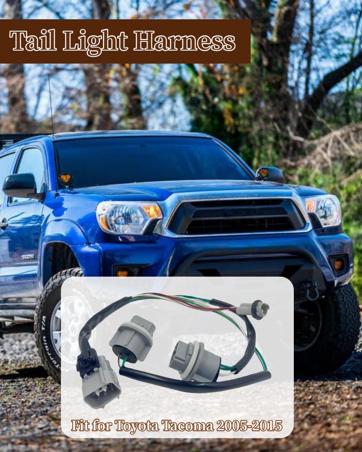 Moryzian Rear Tail Light Socket Harness Fit for Toyota Tacoma 2005-2015
