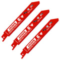 3 Pack 6 inch 40-50 Diamond-Grit Reciprocating Saw Blade