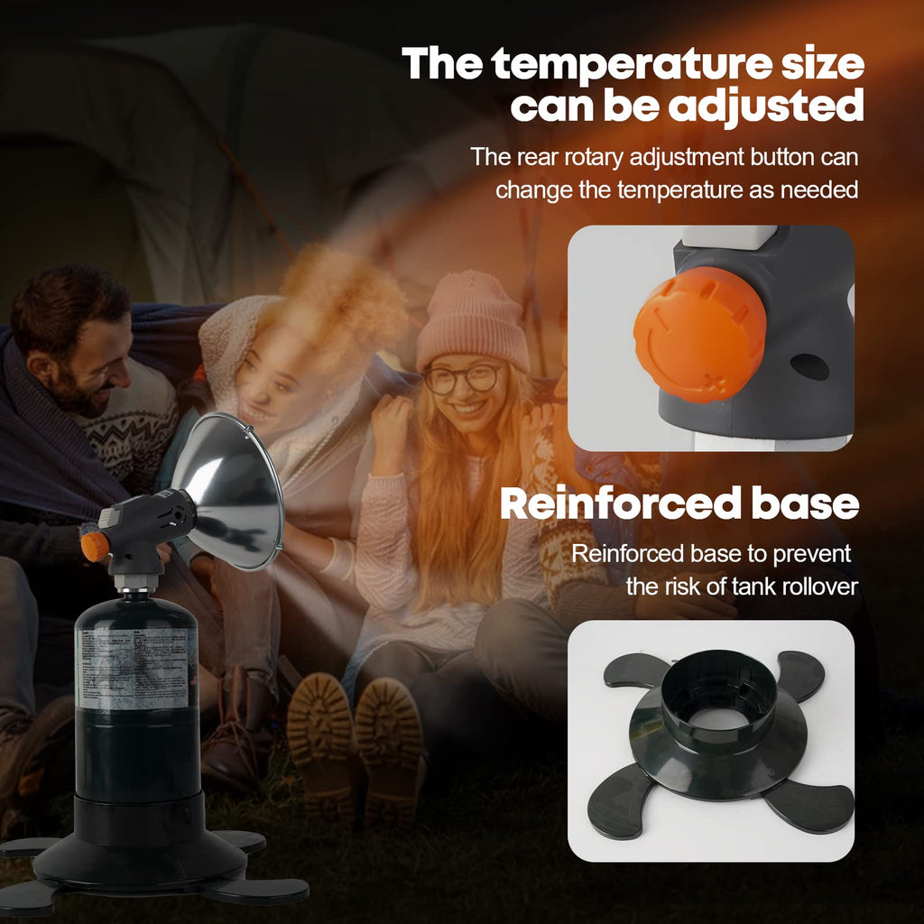 Portable Propane Heater For Outdoor, Fishing, Camping Either 1lb Propane Cylinder or ISO-Butane Adapted (PH001PRO)