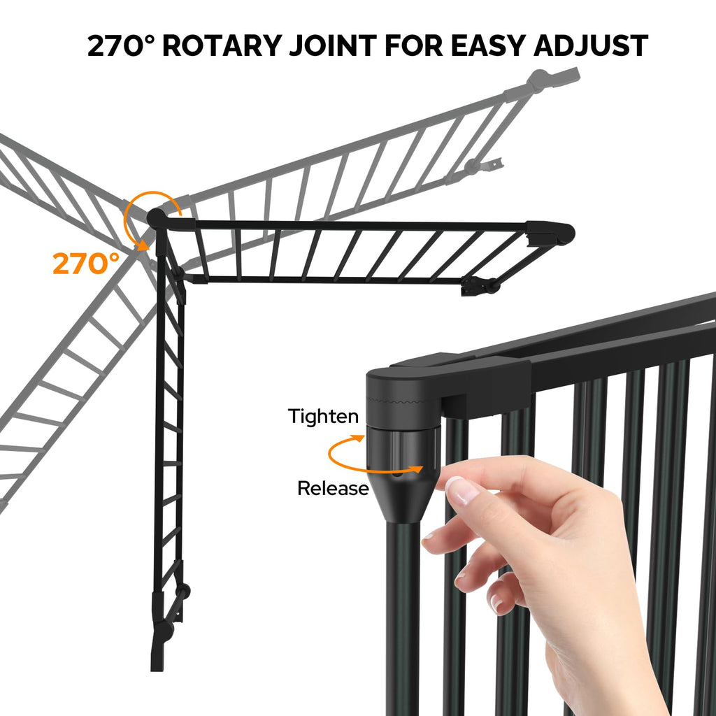 134" Wide 5-Panel Heavy-Duty Metal Fireplace Hearth & Christmas Tree Safety Fence Gate with Configurable Panels for Indoor Hearth, Stove & Holiday Tree Protection