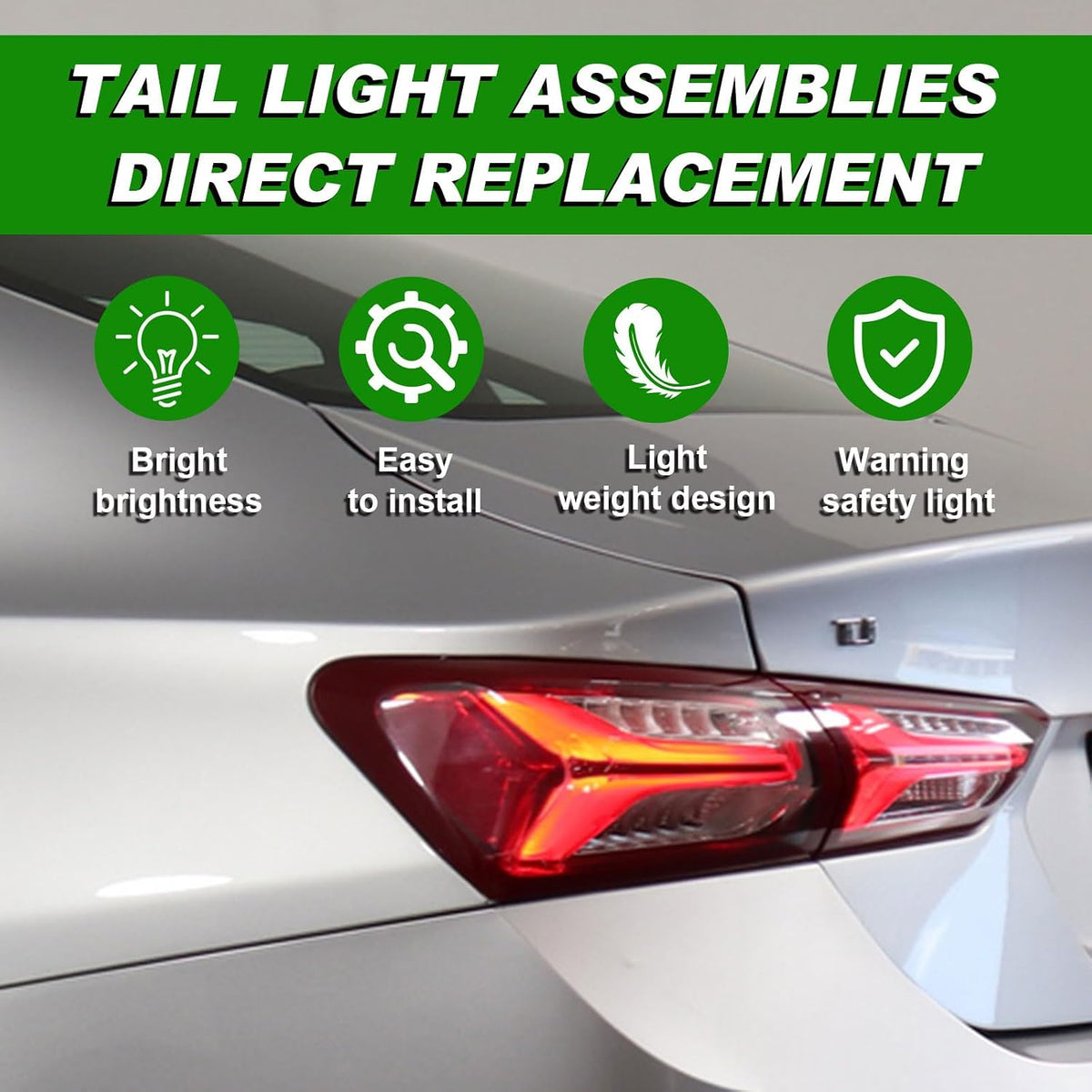 LED Outer Tail Light Compatible with Chevy Malibu 2019 2020 2021 2022