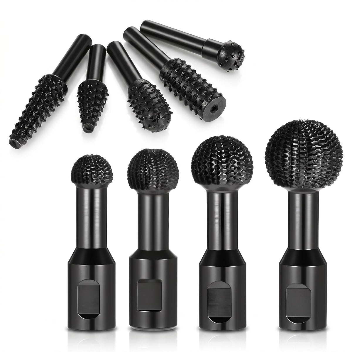 EIHPDEI 9 Pcs Sphere Rotary Burr Set for Engraving Grinding Polishing