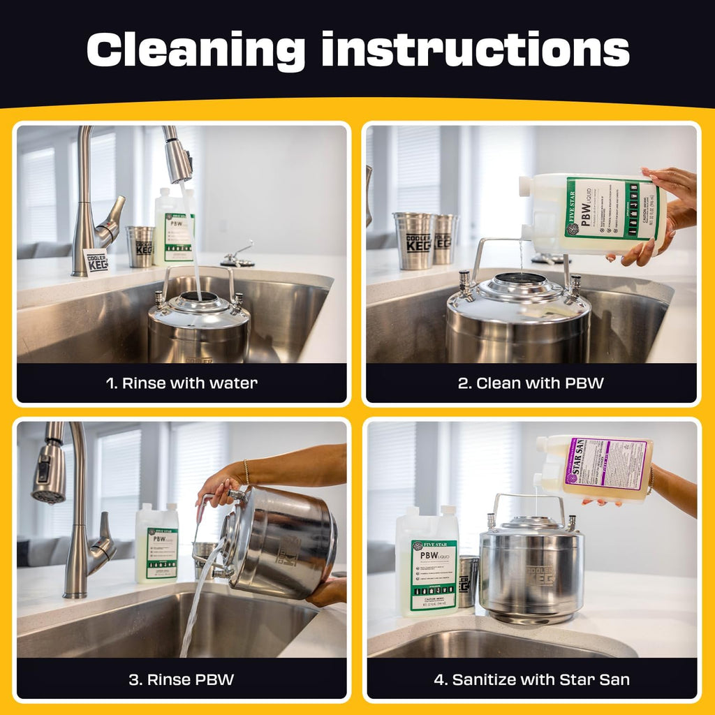 Star San Cleaner 32oz - No Rinse Food Grade Brewing Sanitizer Rinseless Cleaning Agent for Home Brew, Kegs, Stainless