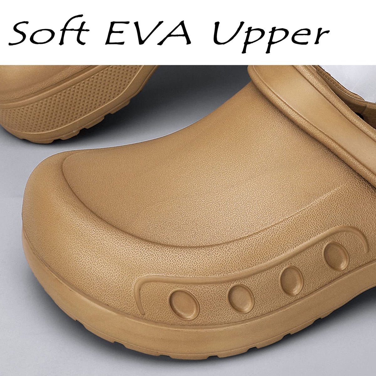 Men Chef Shoes Comfortable Garden Work Shoes with Arch Support Waterproof Work Clogs Oil Resistant for Men Food
