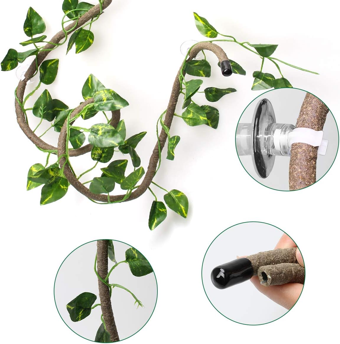 8FT Reptile Vines and Flexible Reptile Leaves