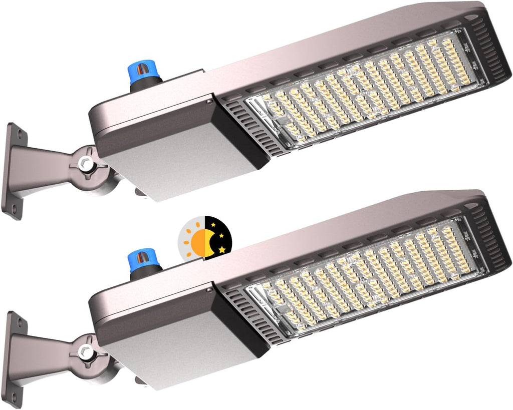 Lightdot Parking Lot Lights 320W, 2Pack ARM Mount LED Pole Lights Outdoor