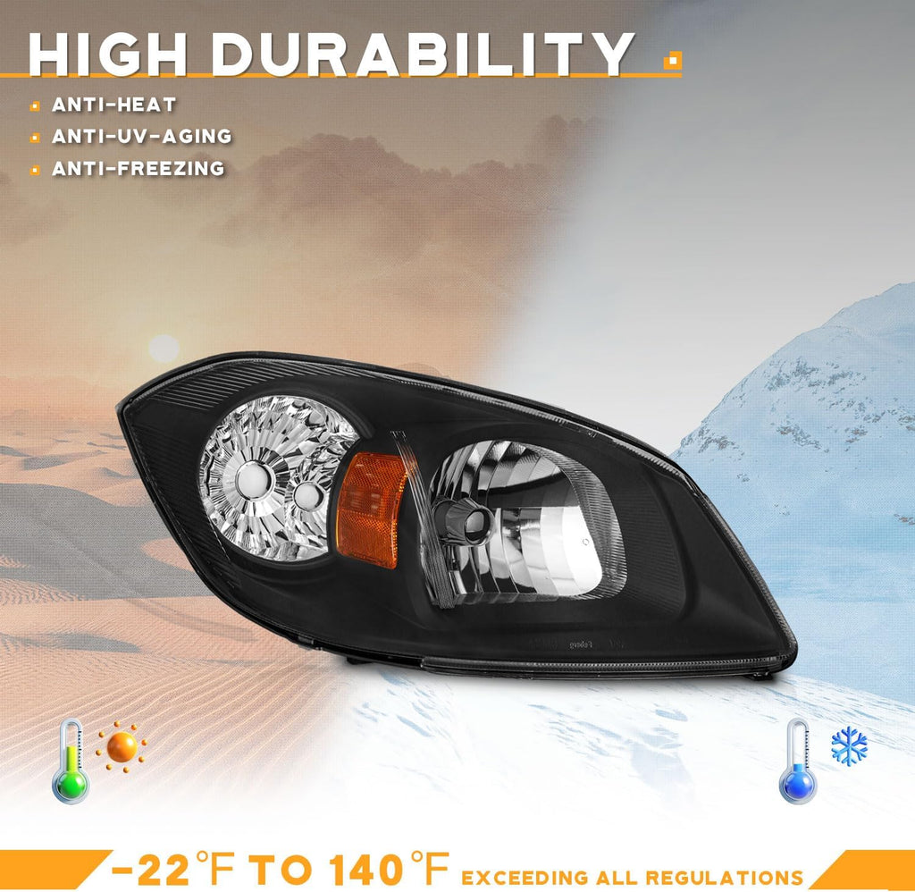 WEELMOTO Headlights for 05-10 Cobalt/05-06 Pontiac Pursuit/07-09 G5
