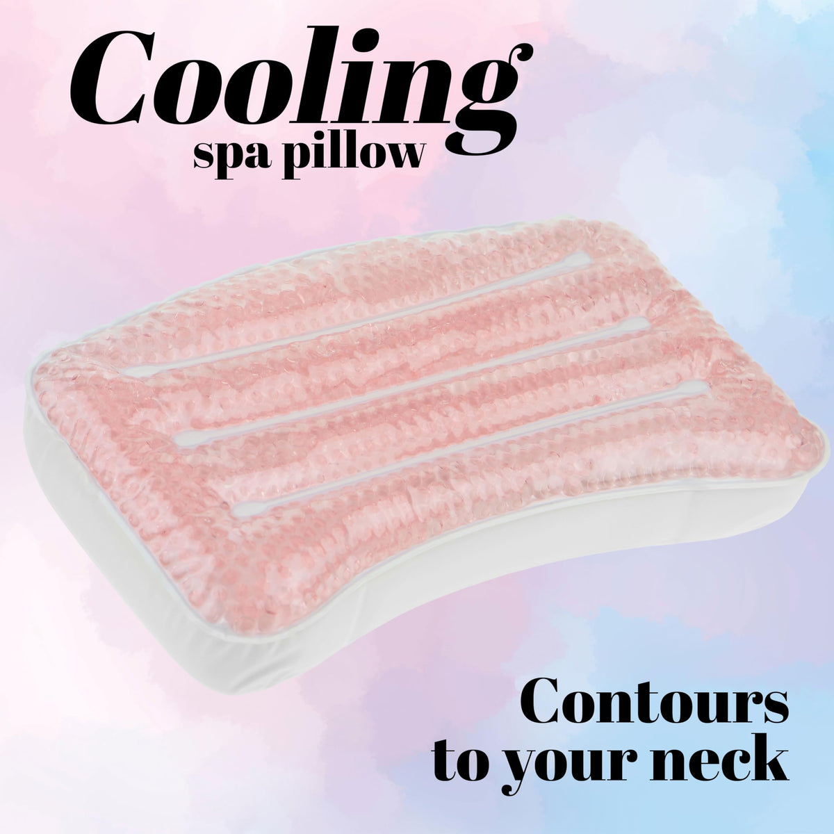 Glitter Gel Spa Pillow - Cooling Bathtub & Hot Tub Relaxation Cushion