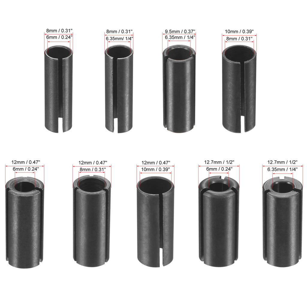 uxcell Router Collet Driver Adapter Set for CNC Engraving Bit Machine