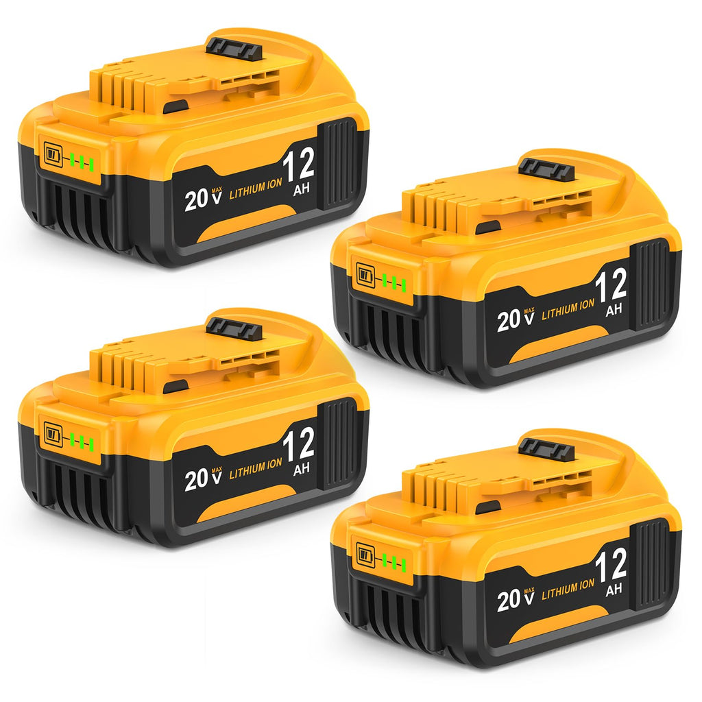 4 Packs 12000mAh Replacement Compatible for Dewalt 20V Max Battery