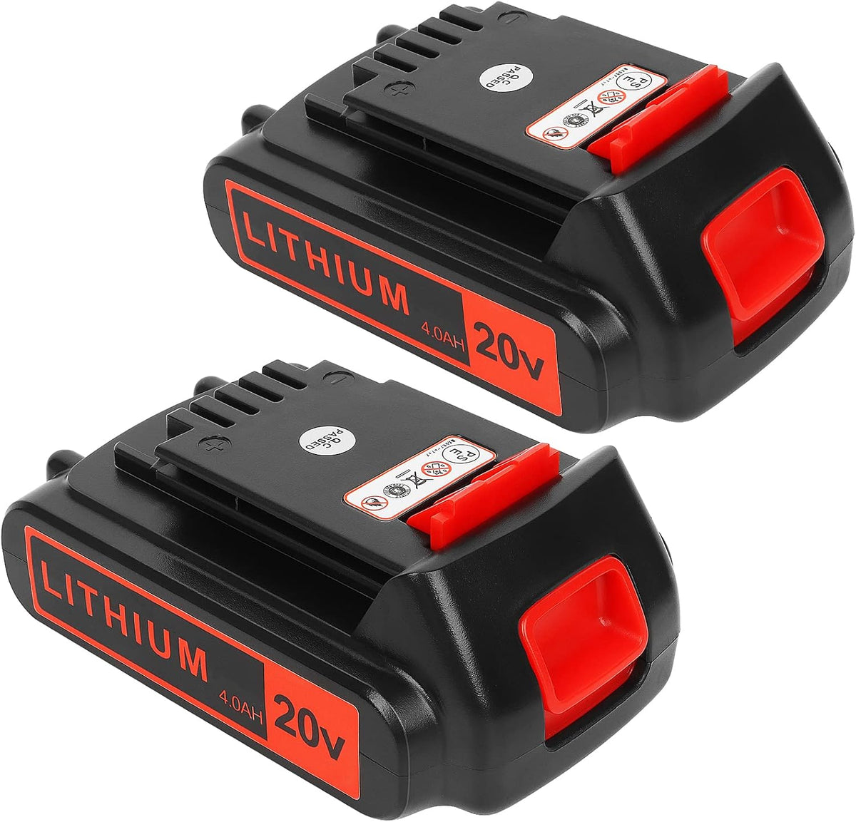 KINGTIANLE 2 Pack 4000mAh 20V Lithium Ion Battery Replace Battery for Black and Decker 20 Volt Max Battery LBXR20 LB20 LBX20 LBX4020 Cordless Power Tools Series