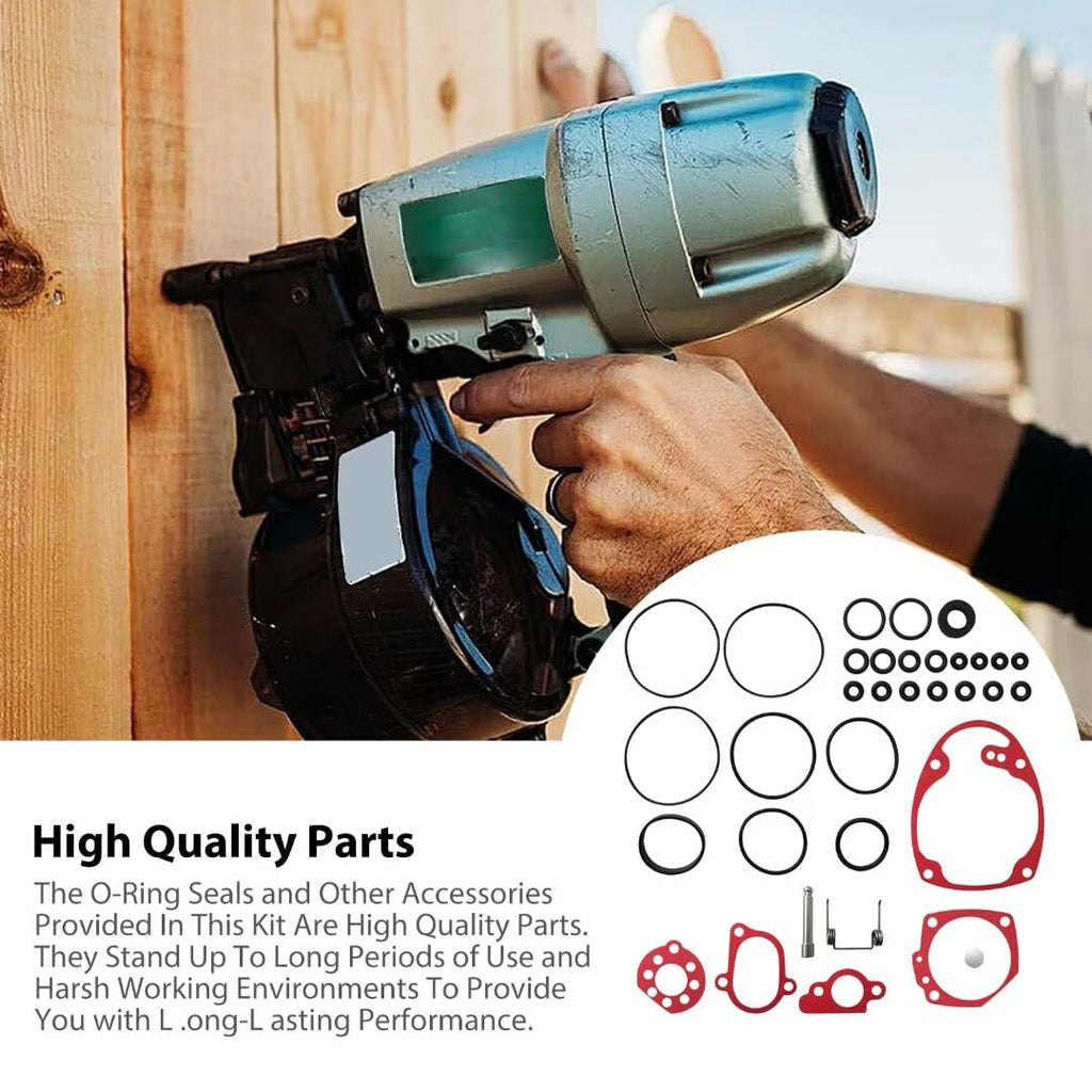 Loner Complete O-Ring Rebuild Kit Compatible for Hitachi NV45AB / NV45AB2 Rebuit Kit