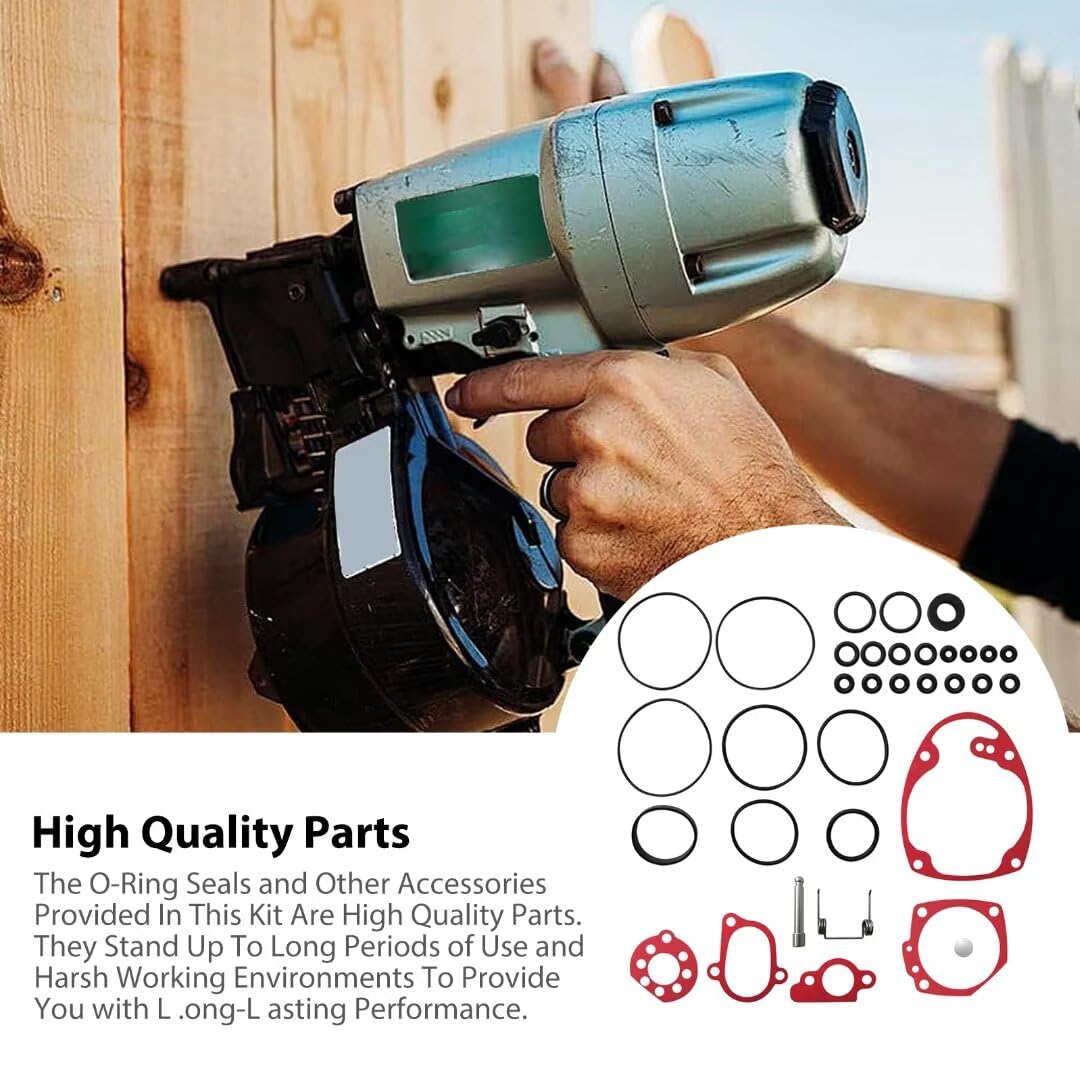Loner Complete O-Ring Rebuild Kit Compatible for Hitachi NV45AB / NV45AB2 Rebuit Kit