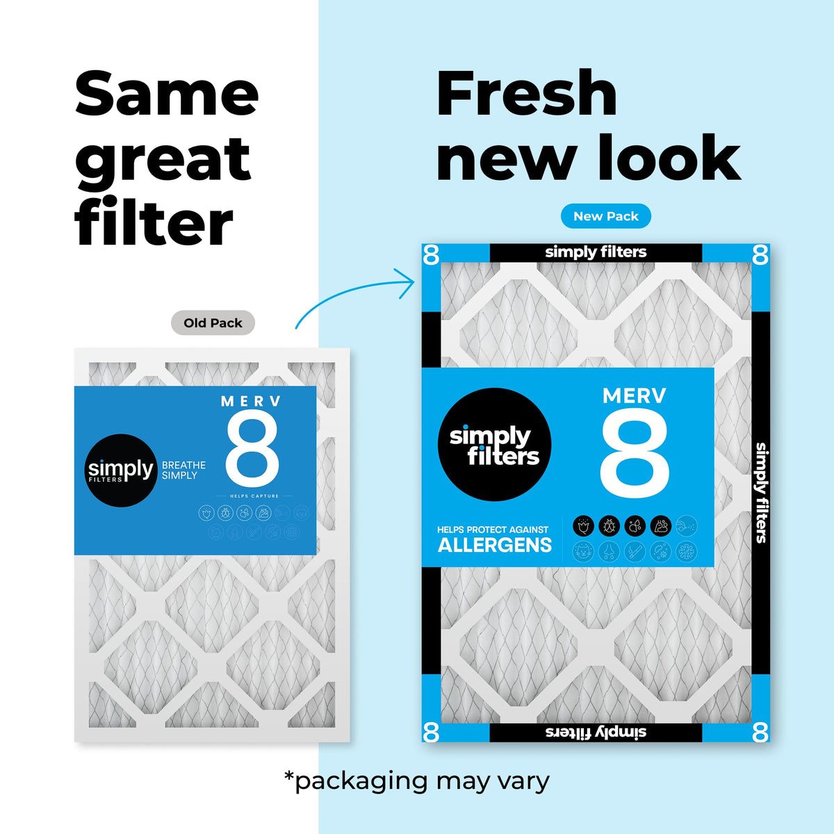 16x16x1 Air Filter, Merv 8, 4 Pack, For Home AC Furnace & HVAC (Actual Size: 15.75"x15.75"x0.75") DUST, Pet, &