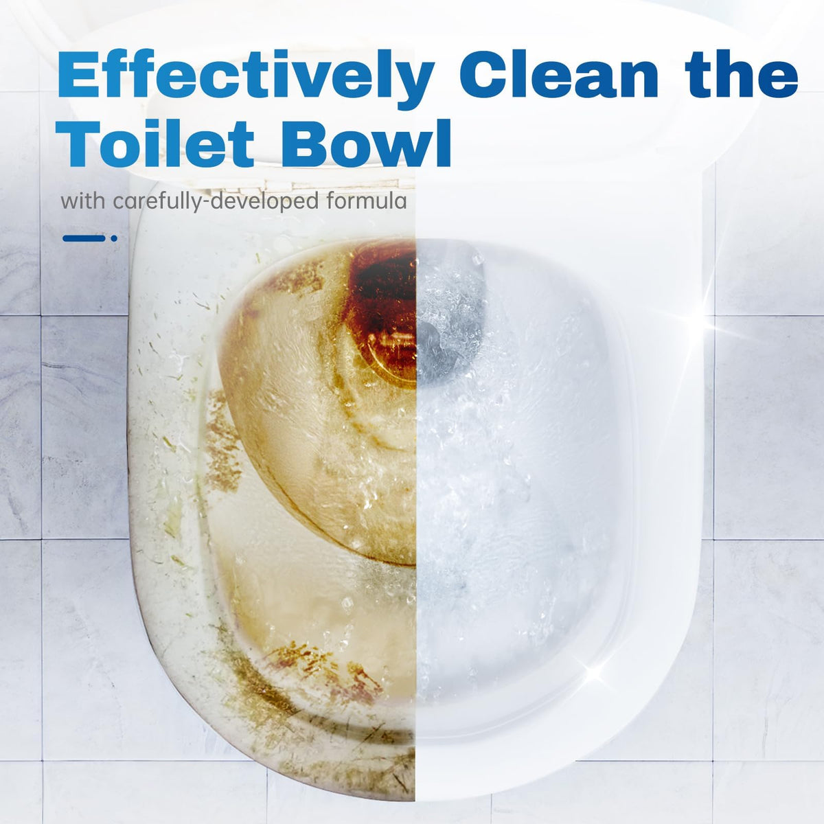Toilet Bowl Cleaner Tablets, 90 Pack, Auto Bleach, Long-Lasting